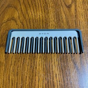 VTG Avon Wide Tooth Detangling Comb Grey Blue Two-Tone Travel Retro Hair Care